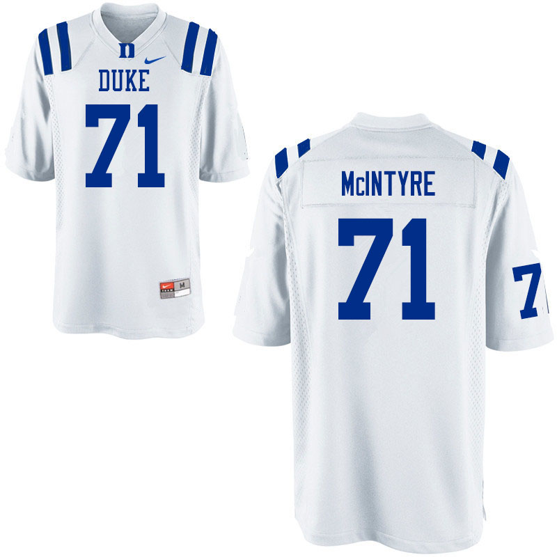 Men #71 Maurice McIntyre Duke Blue Devils College Football Jerseys Sale-White
